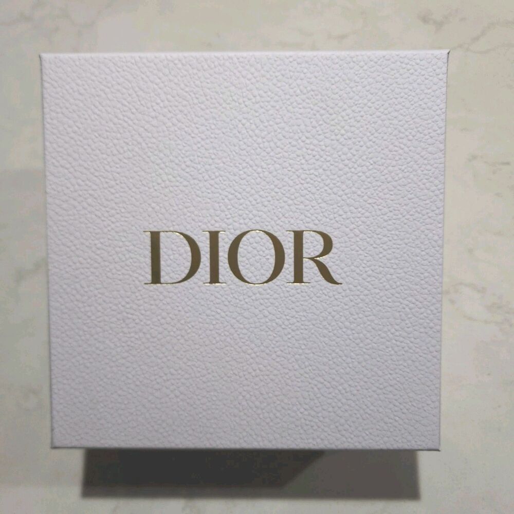 Authentic Christian Dior Pebbled Empty Gift Storage Box 8.5”x8.5”x4.5” w/ Tissue